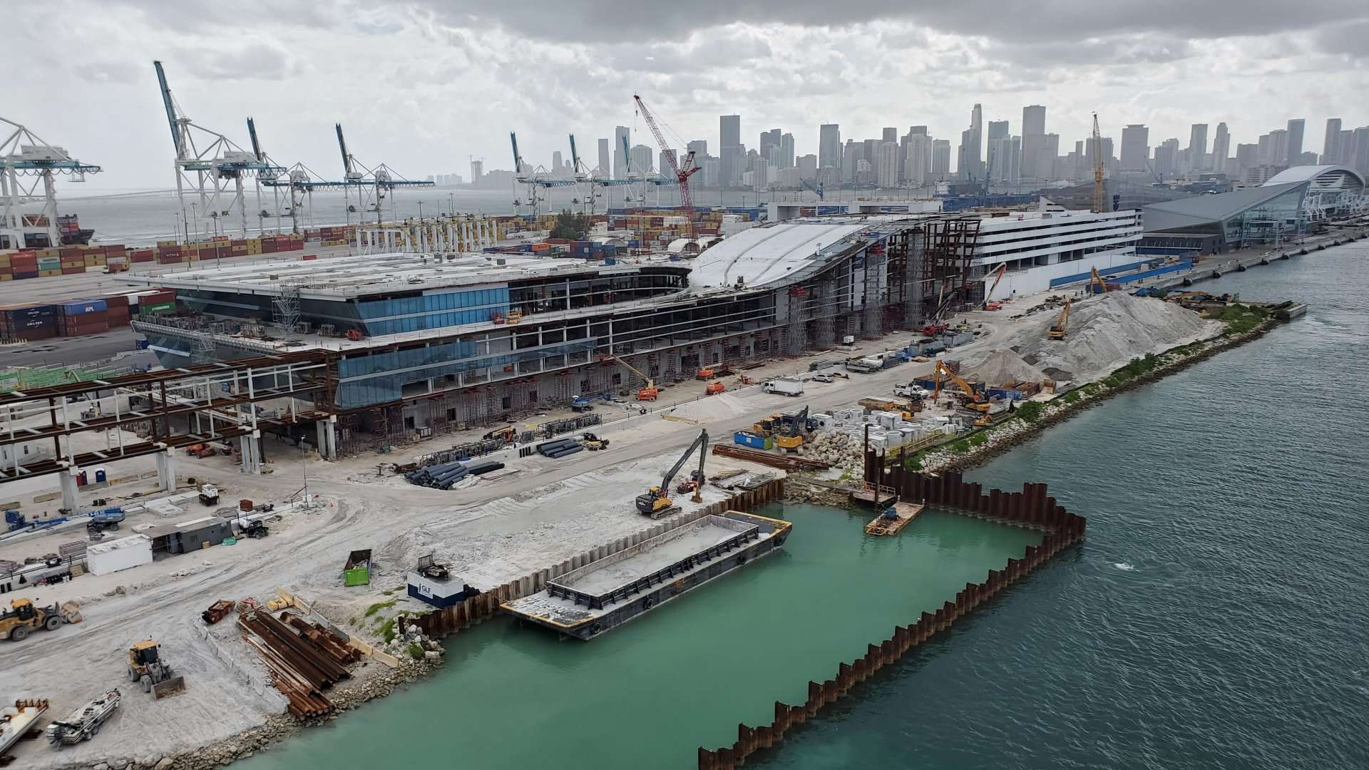 Port of Miami parking garages under construction